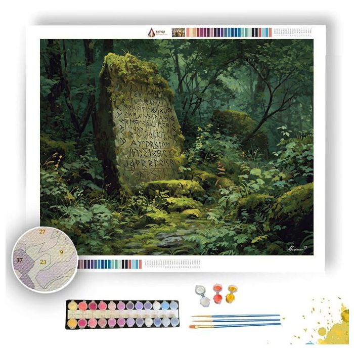 ANCIENT RUNESTONE - Paint by Numbers Full Kit