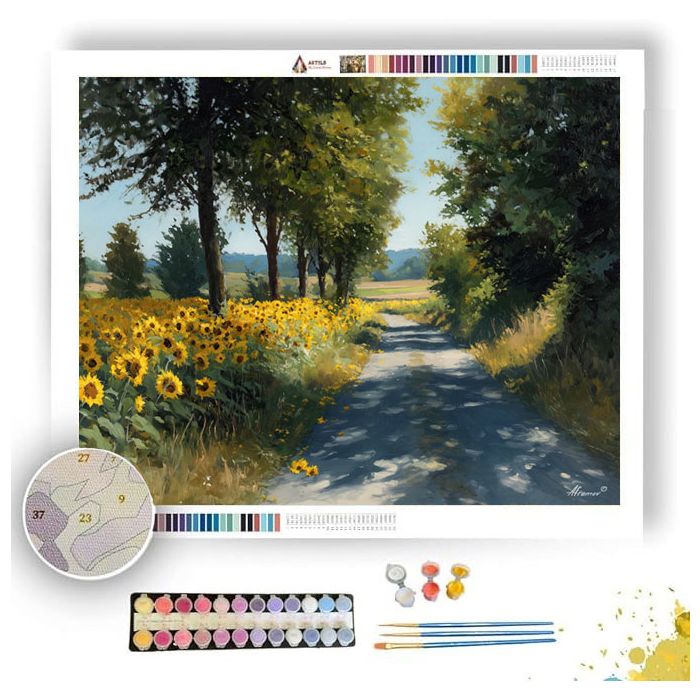 SUNFLOWER ROAD - Paint by Numbers Full Kit
