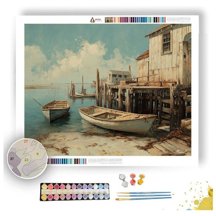 OLD COAST HARBOR - Paint by Numbers Full Kit