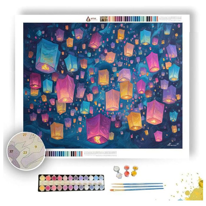 LANTERN WISH FESTIVAL - Paint by Numbers Full Kit