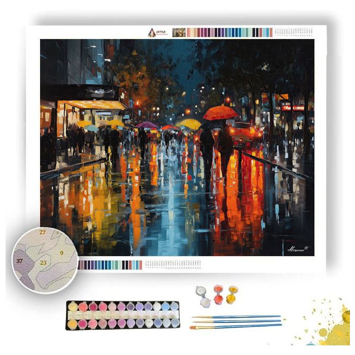 RAINY BOULEVARD - Paint by Numbers Full Kit