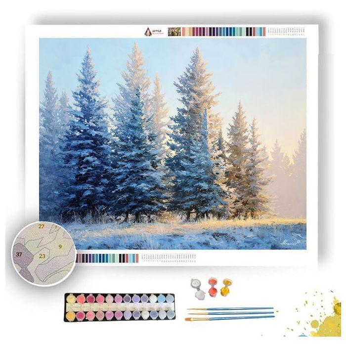 FROSTED PINES - Paint by Numbers Full Kit
