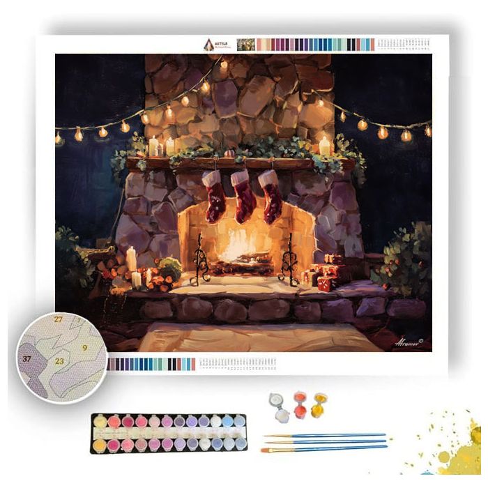 HOLIDAY HEARTH - Paint by Numbers Full Kit