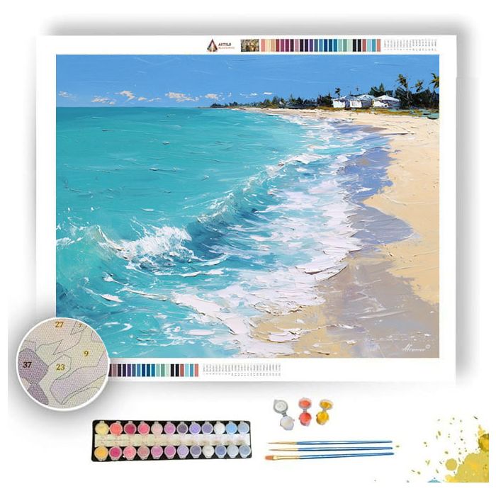 SUNLIT COASTLINE - Paint by Numbers Full Kit