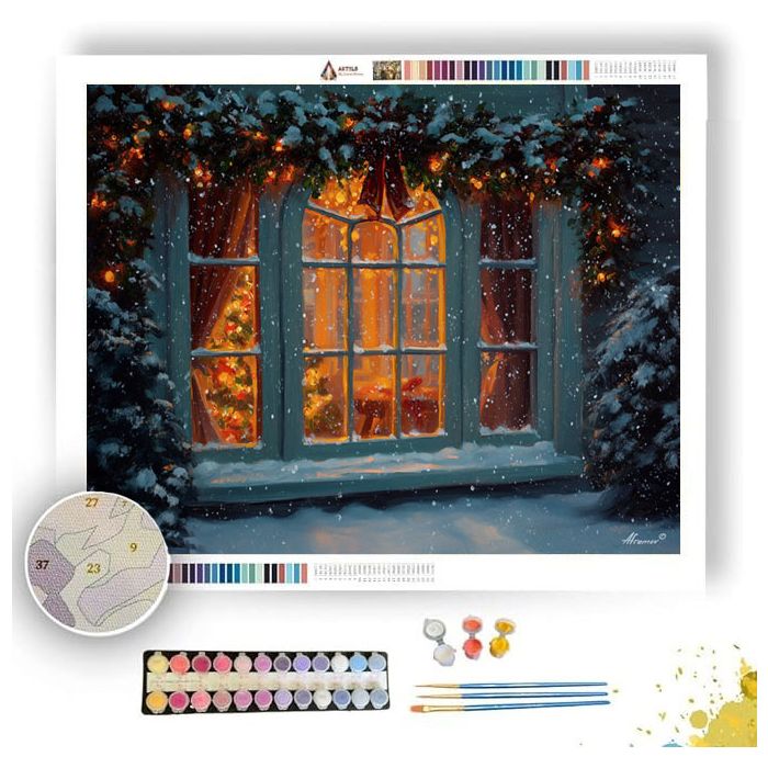 CHRISTMAS WINDOW - Paint by Numbers Full Kit