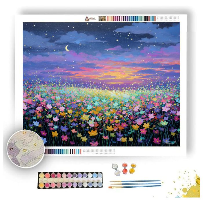 STAR BLOSSOM FIELD - Paint by Numbers Full Kit