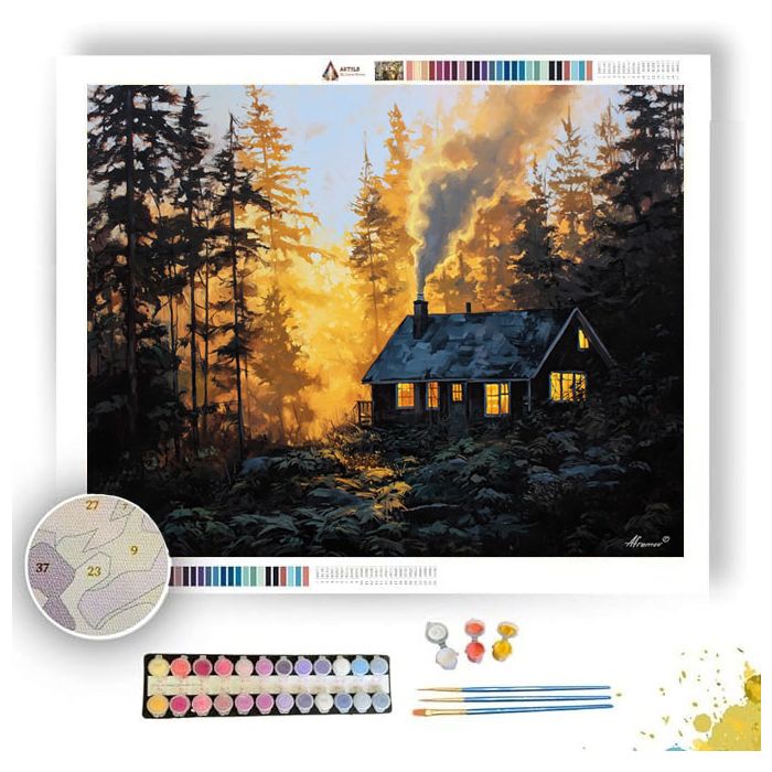 COTTAGE SUNRISE - Paint by Numbers Full Kit