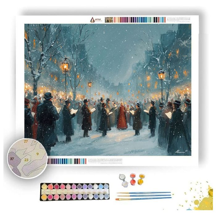 MIDNIGHT CAROLS - Paint by Numbers Full Kit