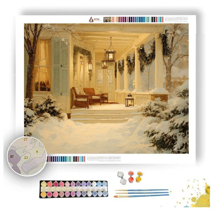 SNOWY PORCH - Paint by Numbers Full Kit