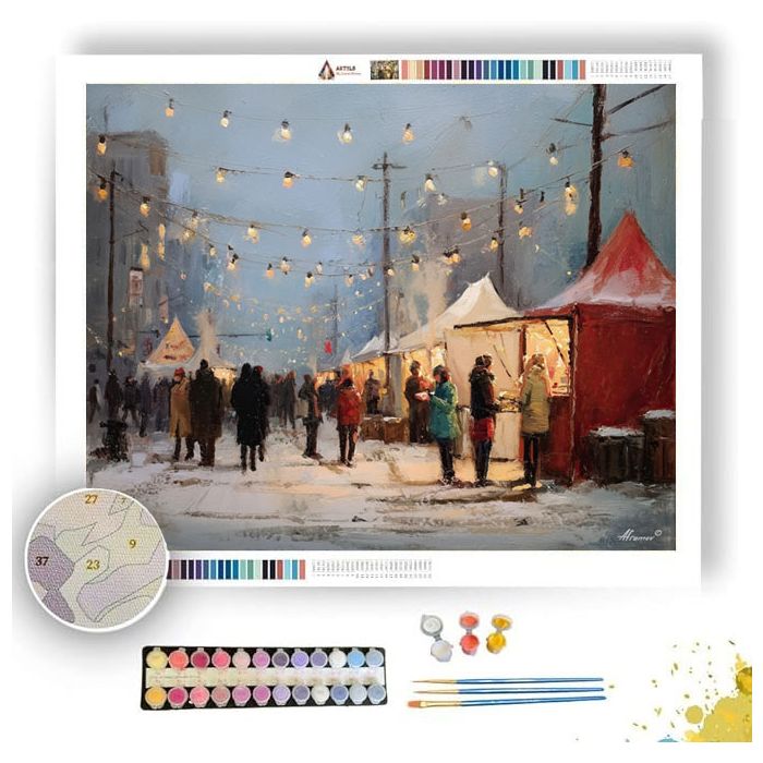 HOLIDAY MARKET - Paint by Numbers Full Kit