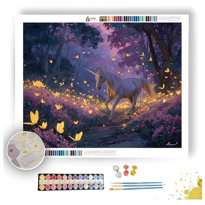 GOLDEN UNICORN PATH - Paint by Numbers Full Kit