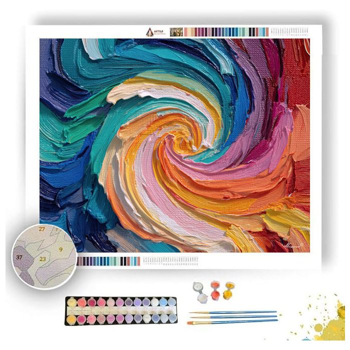 BRIGHTENING SWIRL - Paint by Numbers Full Kit
