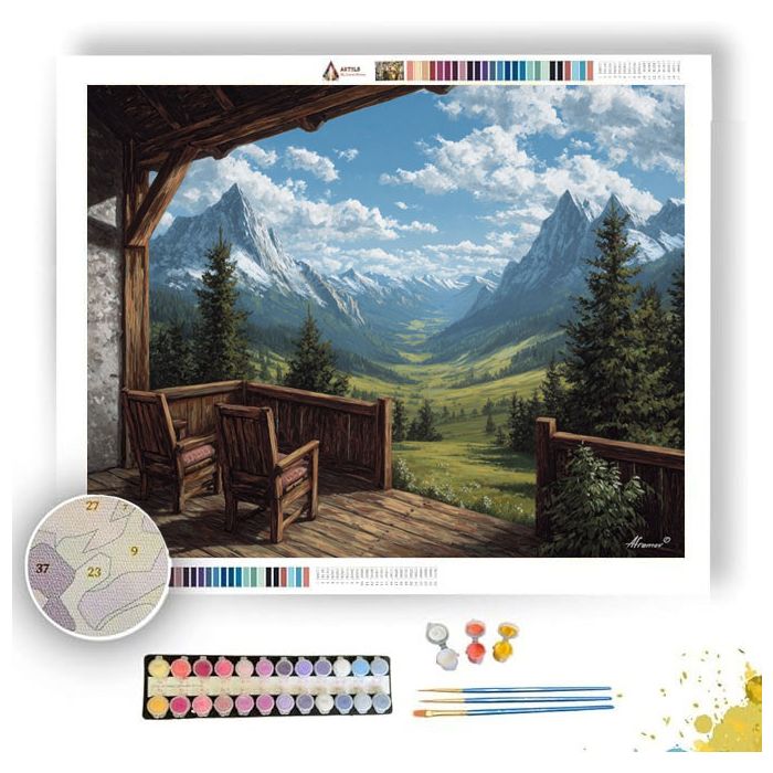 MOUNTAIN CABINVIEW - Paint by Numbers Full Kit