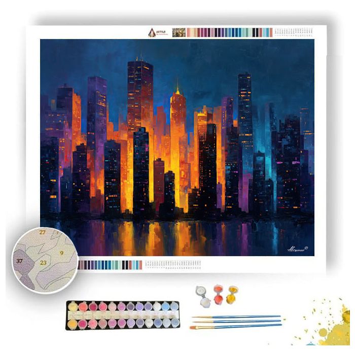 NIGHT TOWERS - Paint by Numbers Full Kit