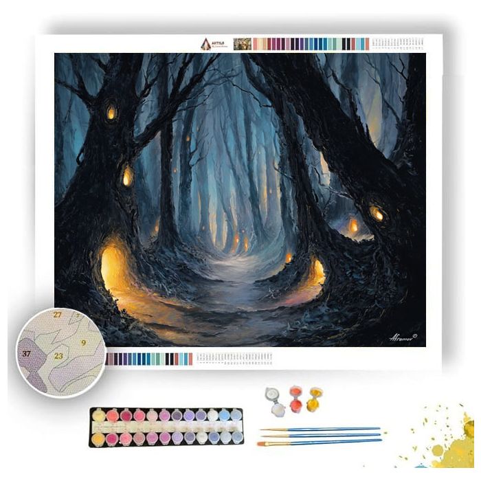 DARKENED FOREST - Paint by Numbers Full Kit