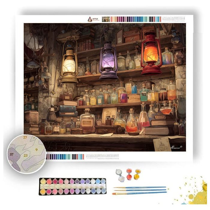 VINTAGE MAGIC MARKET - Paint by Numbers Full Kit