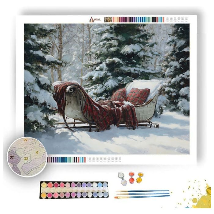 WINTER SLEIGH - Paint by Numbers Full Kit