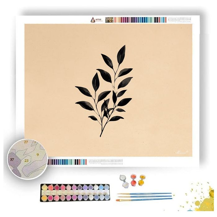 MINIMAL LEAF - Paint by Numbers Full Kit