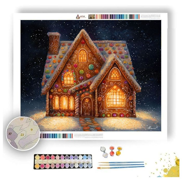 GINGERBREAD GLOW - Paint by Numbers Full Kit