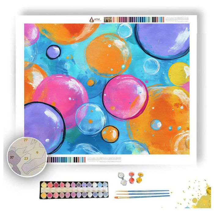 DOODLE BUBBLE FUN - Paint by Numbers Full Kit