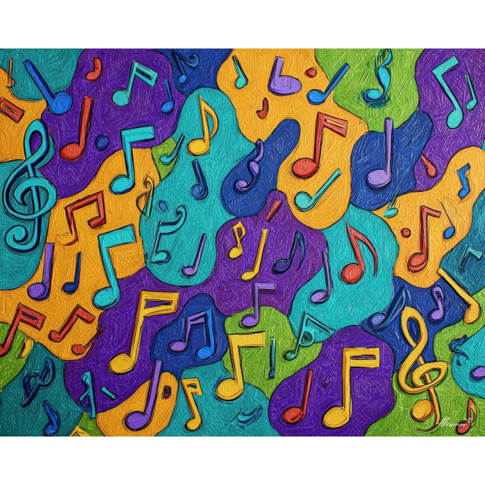 doodle music notes, bright tones sketch, floating staff illustration, musical doodle art, simple note drawing, playful melody theme