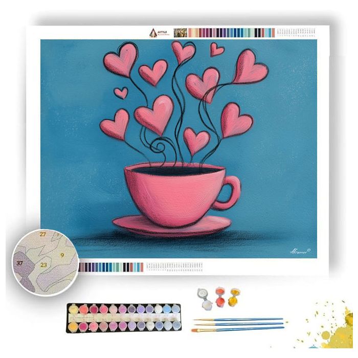 DOODLE CUP OF JOY - Paint by Numbers Full Kit