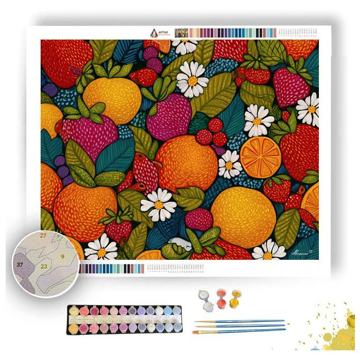 DOODLE FRUITY MIX - Paint by Numbers Full Kit