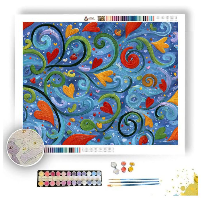 DOODLE WINDY DAY - Paint by Numbers Full Kit