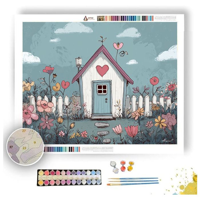 DOODLE SWEET HOME - Paint by Numbers Full Kit