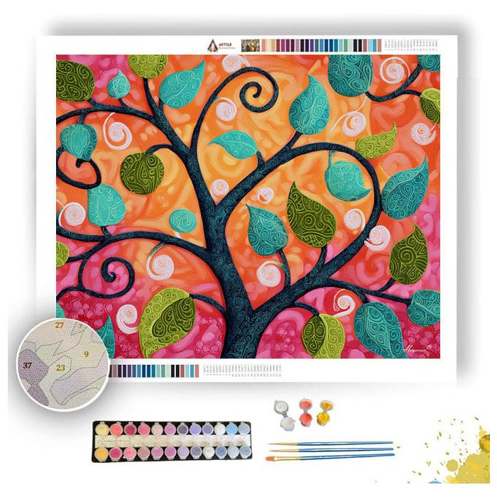 DOODLE TREE OF LIFE - Paint by Numbers Full Kit
