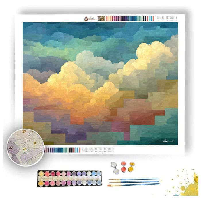 SOFT MODERN CLOUDS - Paint by Numbers Full Kit