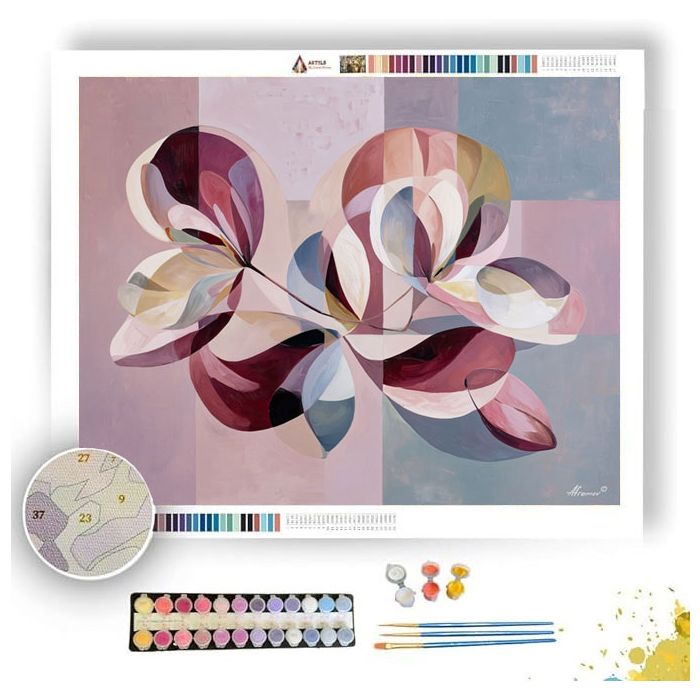MODERN BLOOM SHAPES - Paint by Numbers Full Kit