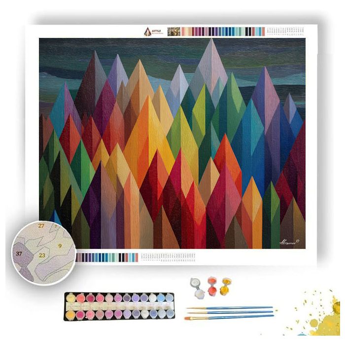 MODERN MOUNTAIN STACK - Paint by Numbers Full Kit