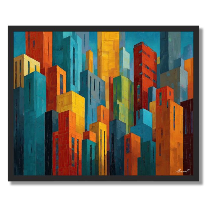 MODERN CITY LINES - FRAMED