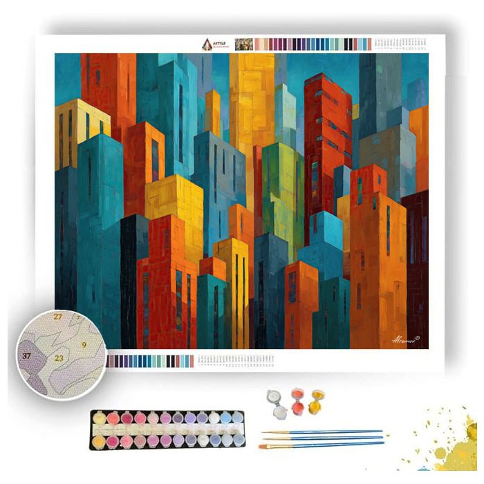 MODERN CITY LINES - Paint by Numbers Full Kit