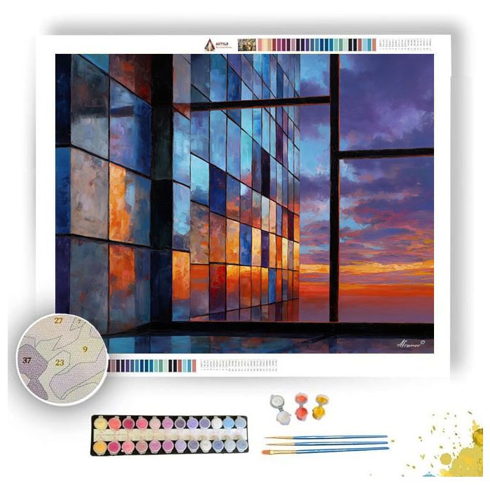 MODERN SKY WINDOWS - Paint by Numbers Full Kit