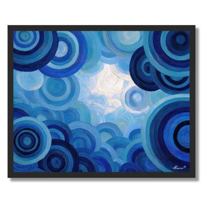 MODERN SKY CIRCLES - FRAMED