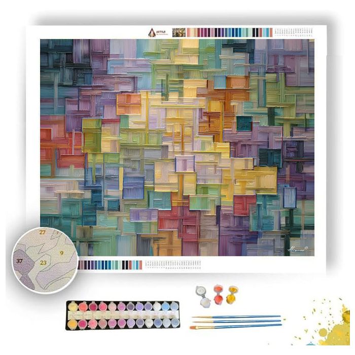 MODERN FLOW GRID - Paint by Numbers Full Kit
