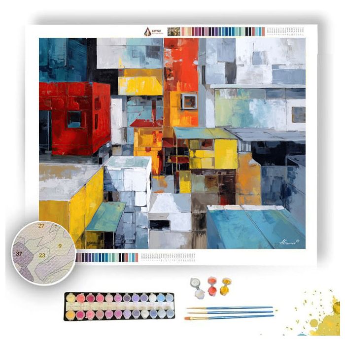 MODERN STREET ABSTRACT - Paint by Numbers Full Kit