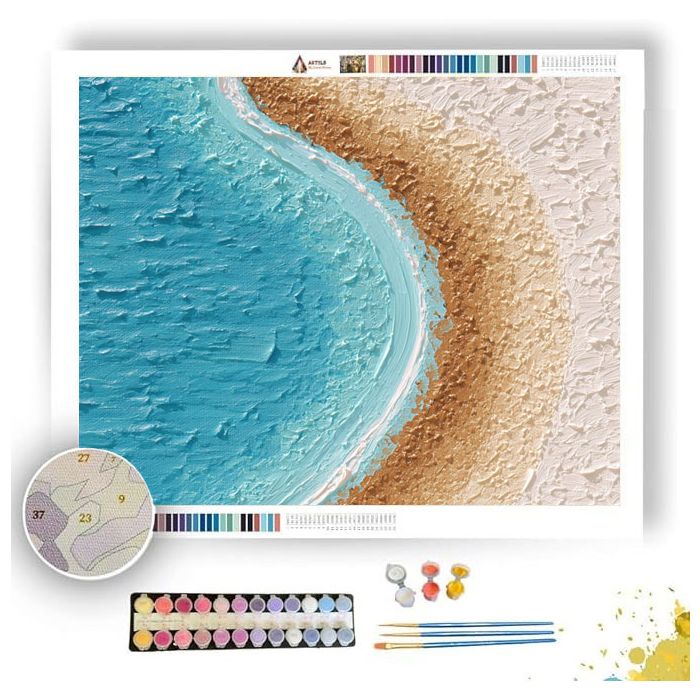 PIXEL COASTLINE CURVE - Paint by Numbers Full Kit