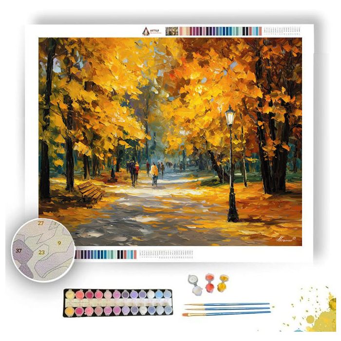 GOLDEN PARK AFTERNOON - Paint by Numbers Full Kit