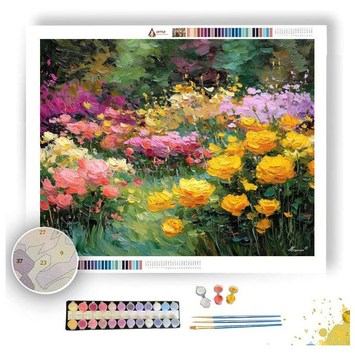 GARDEN OF SILK COLORS - Paint by Numbers Full Kit