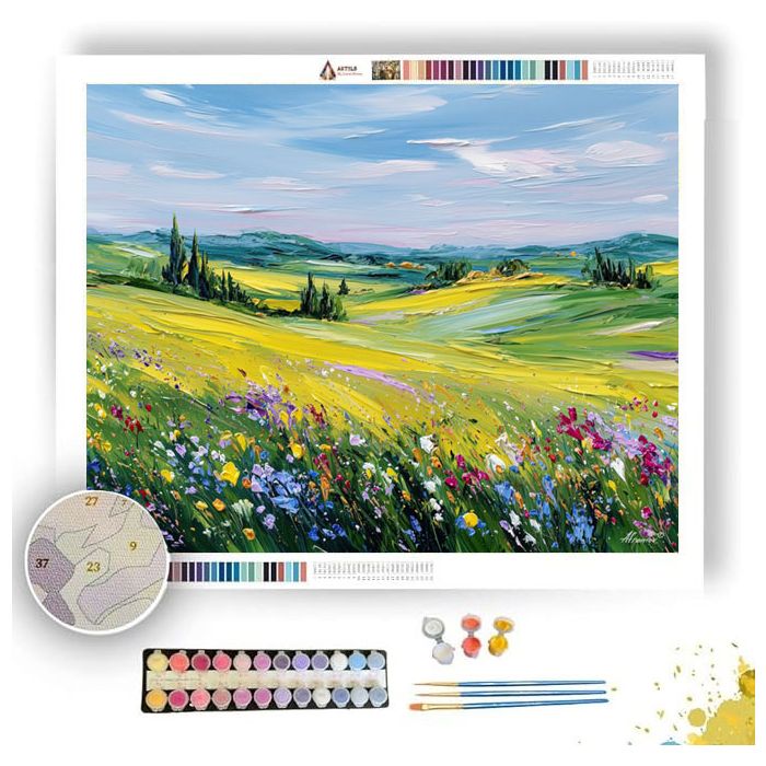 FIELDS OF QUIET JOY - Paint by Numbers Full Kit