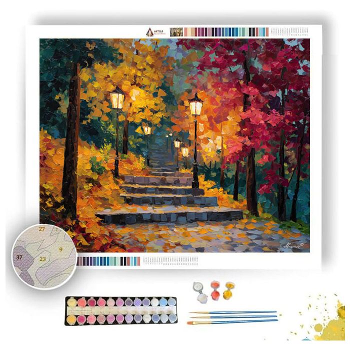 AUTUMN HILL LANTERNS - Paint by Numbers Full Kit