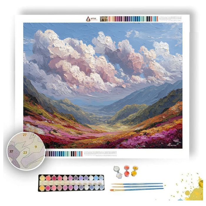 MOUNTAIN ROSE VALLEY - Paint by Numbers Full Kit