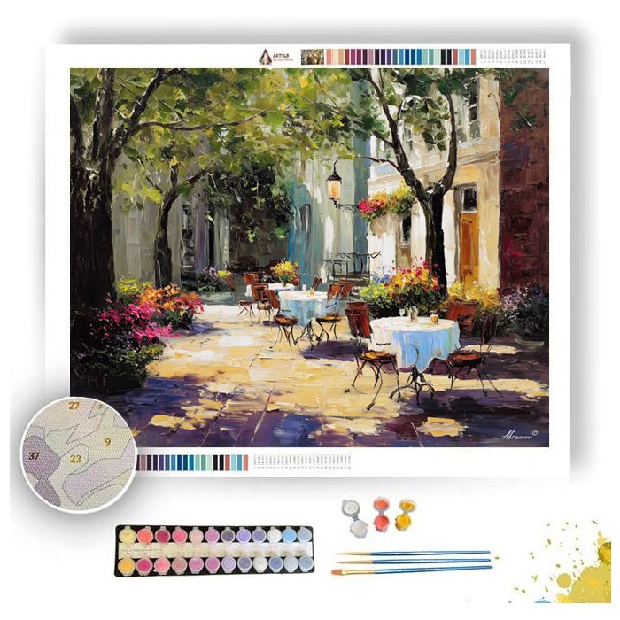 AFTERNOON TEA STREET - Paint by Numbers Full Kit