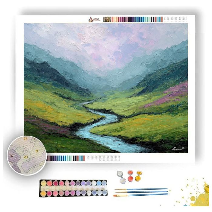 VALLEY OF SOFT RIVERS - Paint by Numbers Full Kit