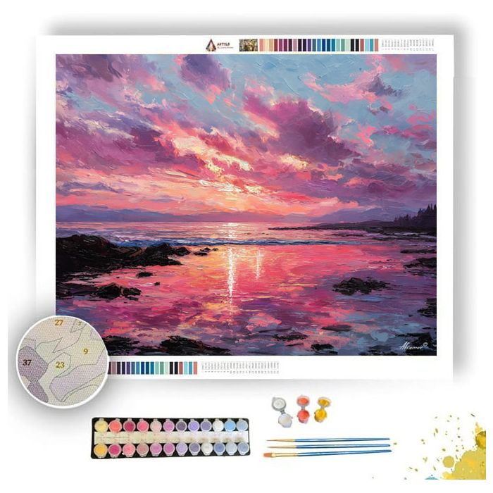 COASTAL CARNATION SKY - Paint by Numbers Full Kit