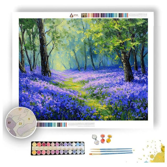 BLUEBELLS IN THE CLEARING - Paint by Numbers Full Kit