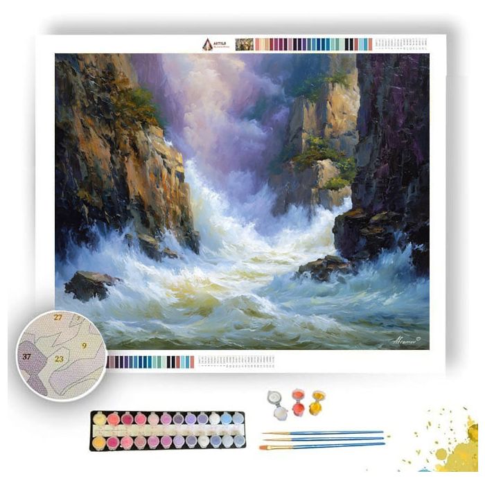 TIGER LEAPING GORGE VORTEX - Paint by Numbers Full Kit
